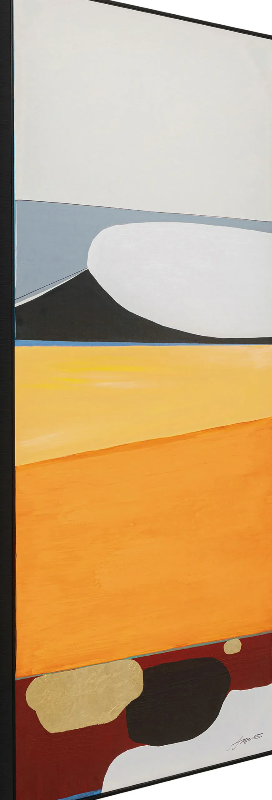 Gerahmtes Bild Abstract Shapes Orange 73x143cm