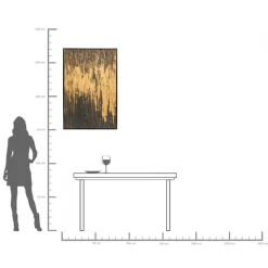 Gerahmtes Bild Abstract Schwarz 80x120cm