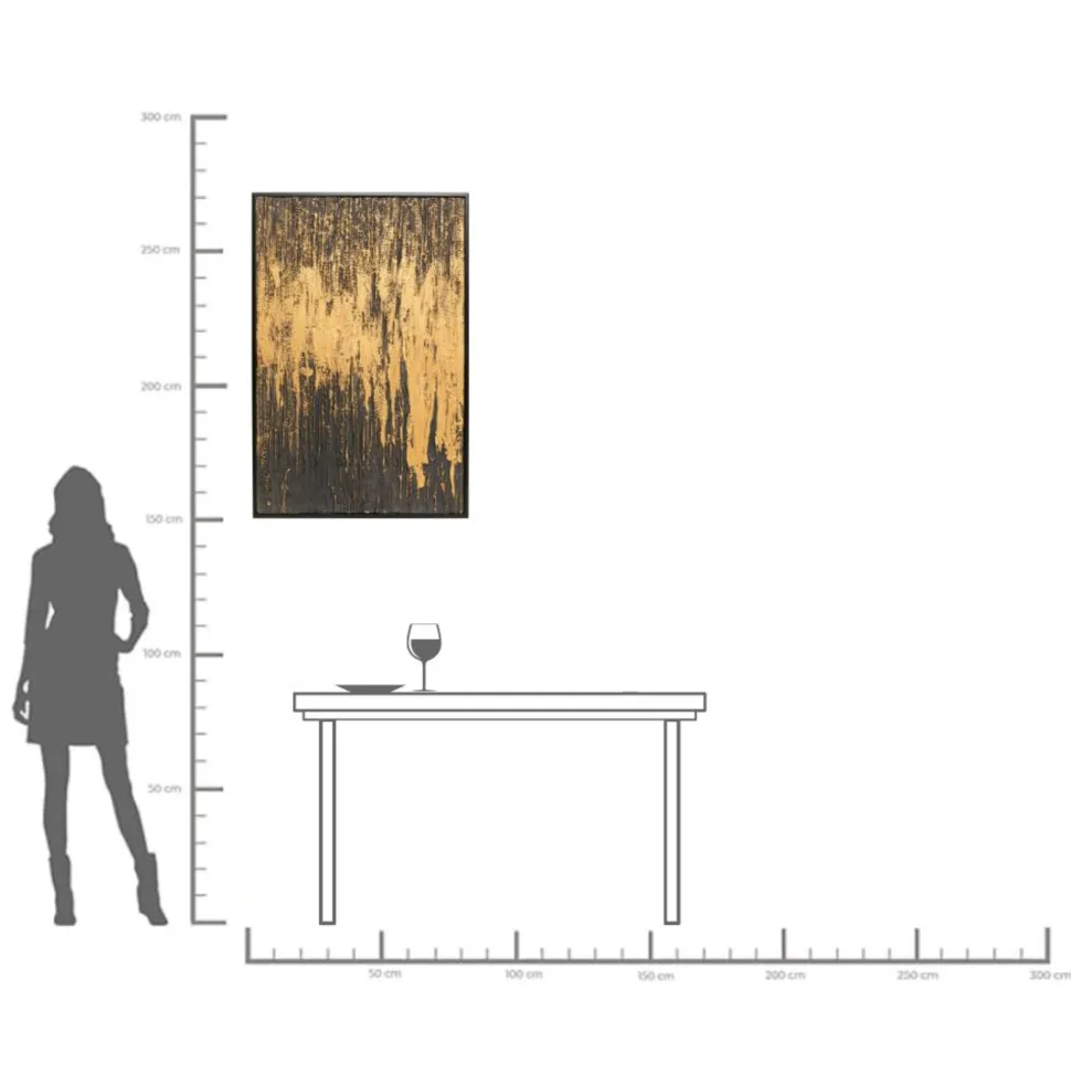 Gerahmtes Bild Abstract Schwarz 80x120cm