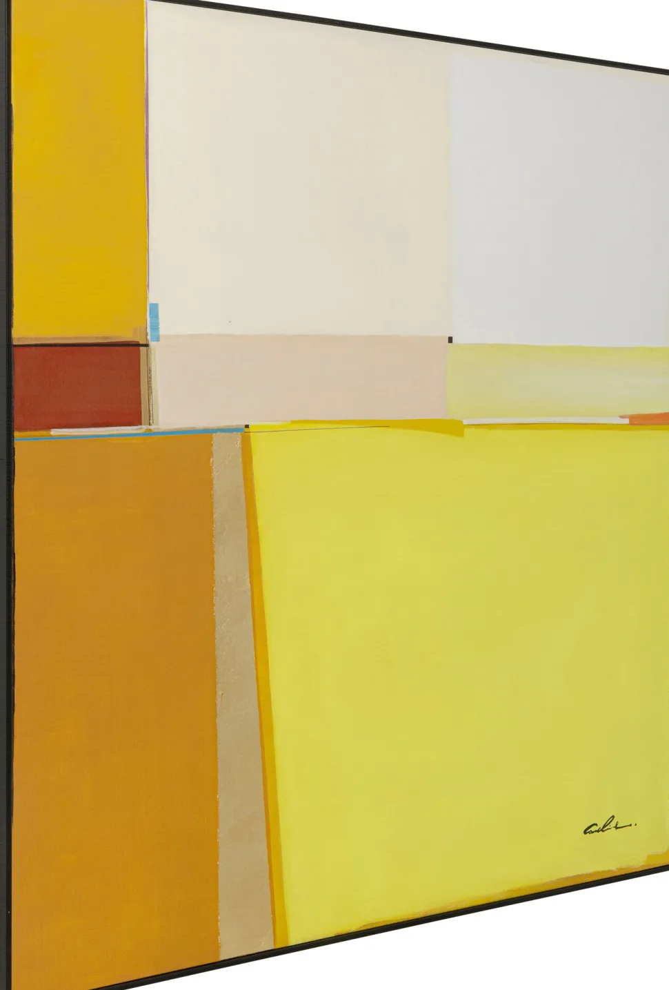 Gerahmtes Bild Abstract Shapes Gelb 113x113cm