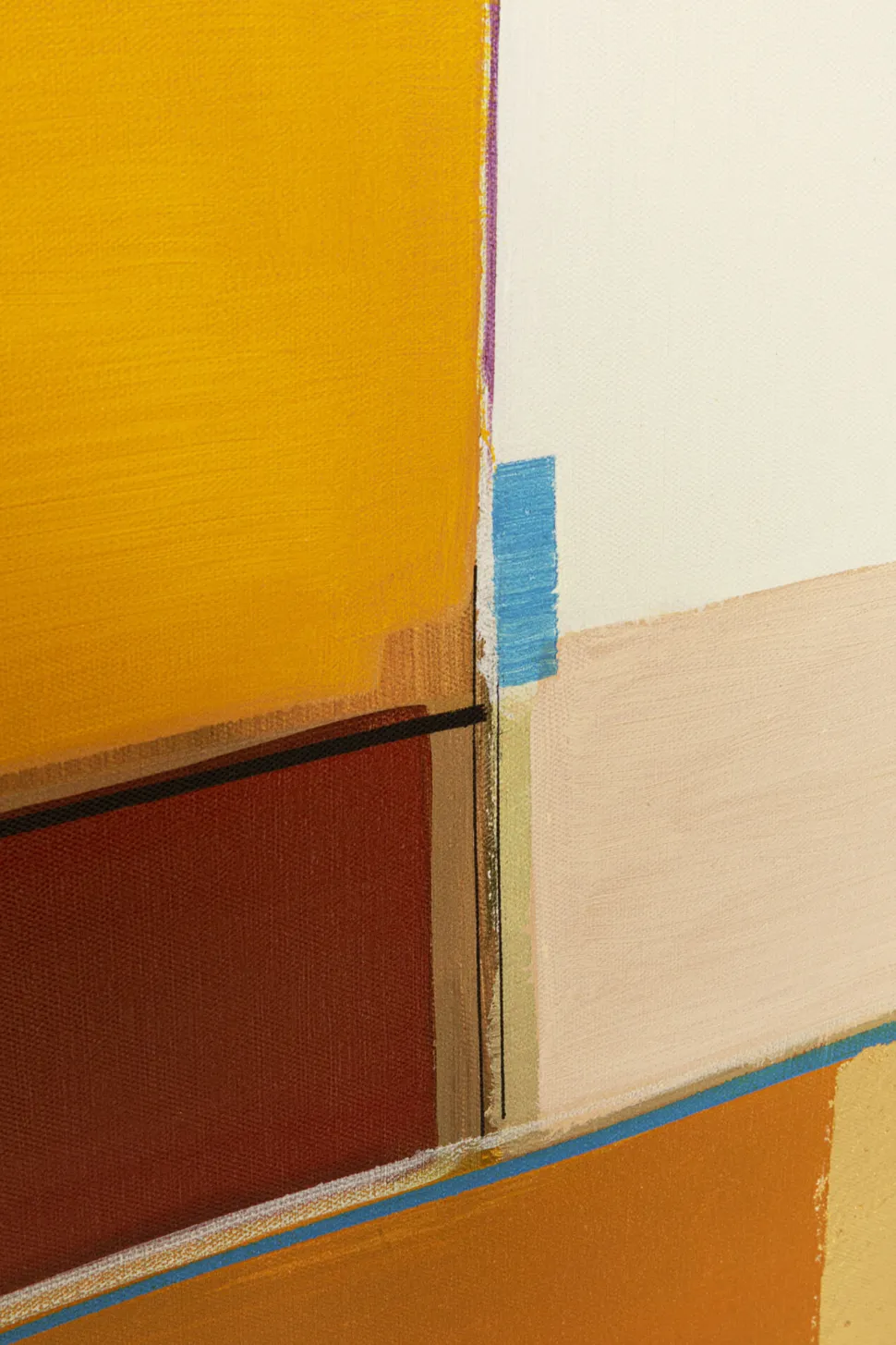 Gerahmtes Bild Abstract Shapes Gelb 113x113cm