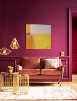 Gerahmtes Bild Abstract Shapes Gelb 113x113cm