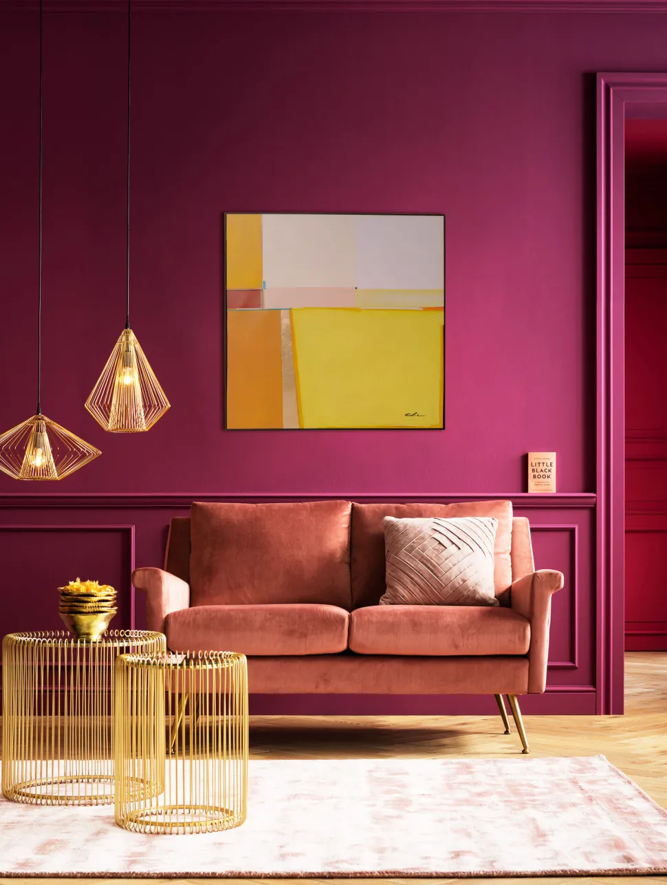 Gerahmtes Bild Abstract Shapes Gelb 113x113cm