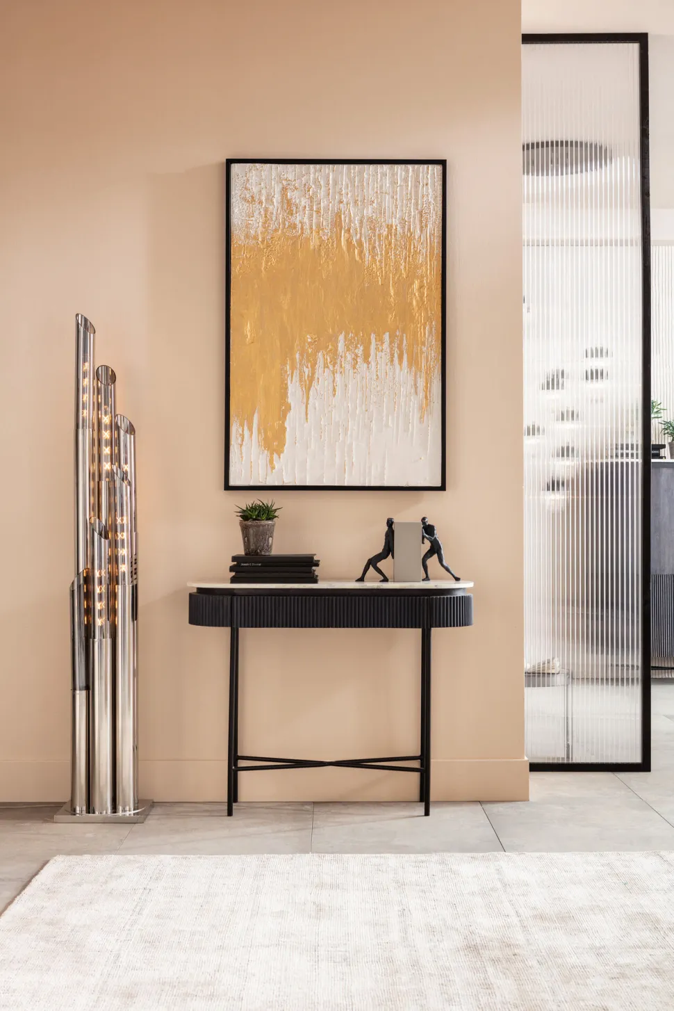 Gerahmtes Bild Abstract Weiß 80x120cm