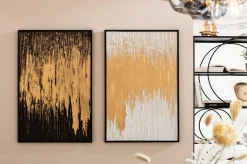 Gerahmtes Bild Abstract Weiß 80x120cm