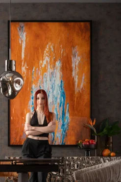 Gerahmtes Bild Artistas Orange 120x180cm