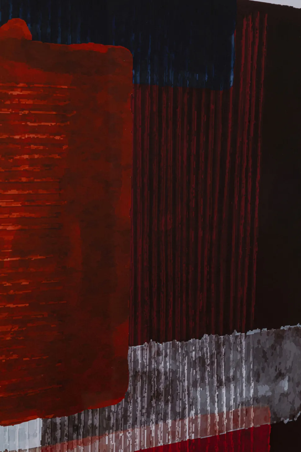 Gerahmtes Bild Box Back Rot 60x80cm