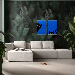 Gerahmtes Bild Ciao Gatto (2/Set)