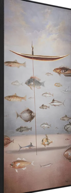 Gerahmtes Bild Cloud Fisherman Boat 60x120cm