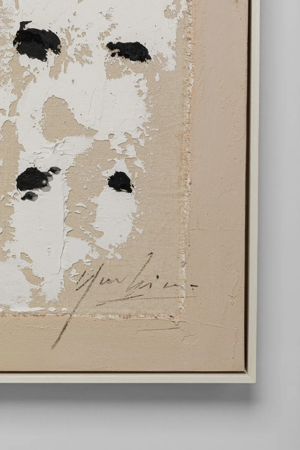 Gerahmtes Bild Creative Dots 120x120cm