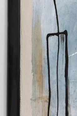 Gerahmtes Bild Dust Blau 100x100cm