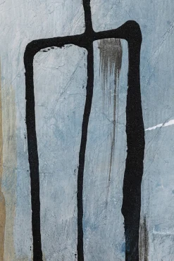 Gerahmtes Bild Dust Blau 100x100cm