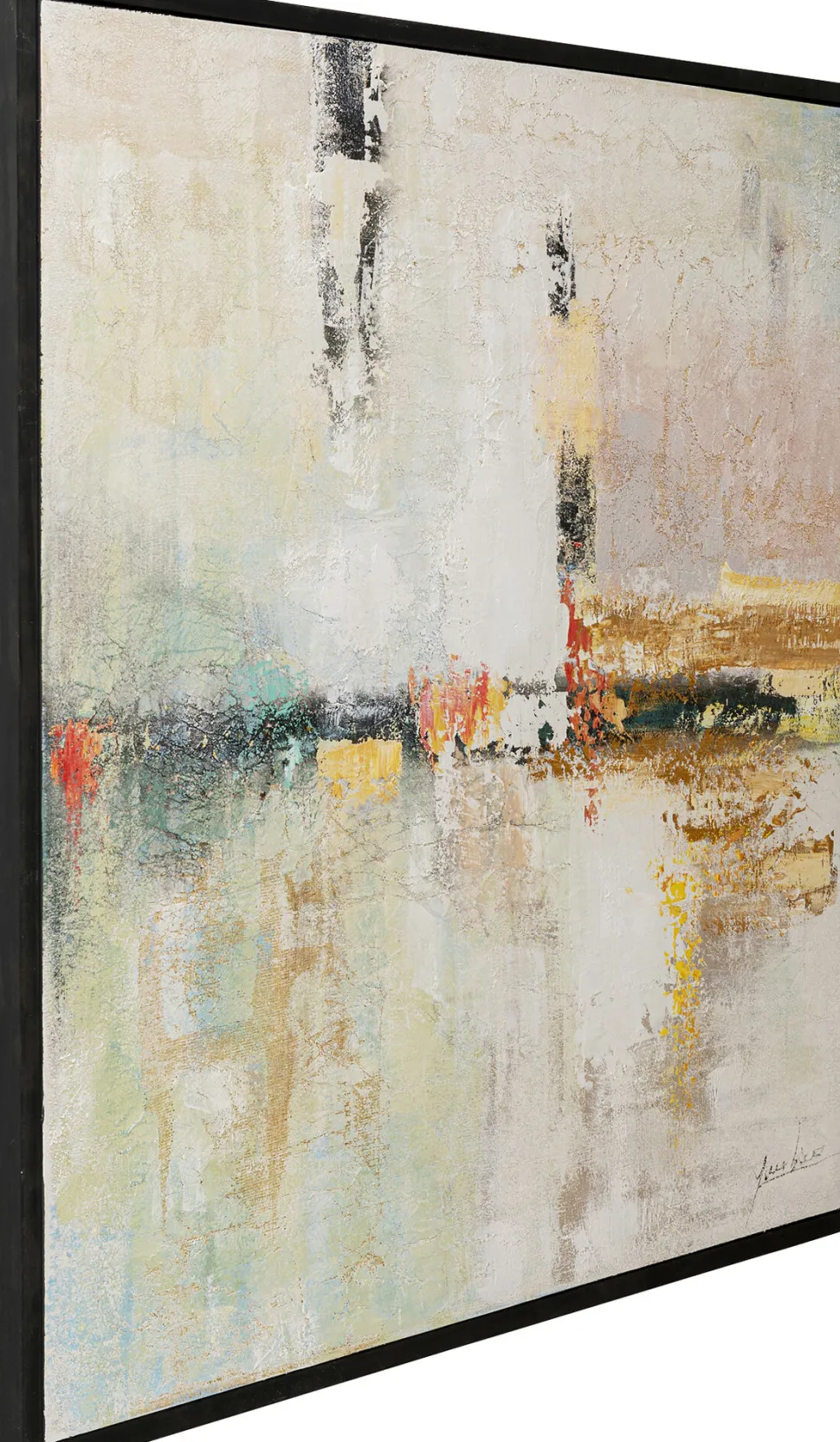 Gerahmtes Bild Dust Gold 120x120cm