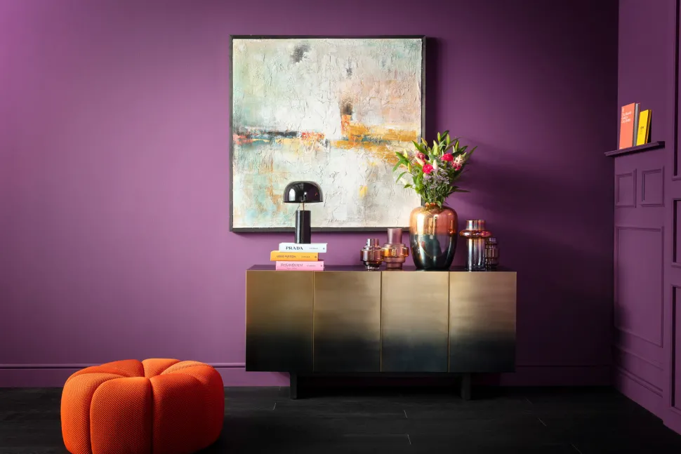 Gerahmtes Bild Dust Gold 120x120cm