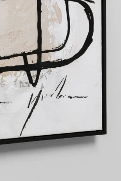 Gerahmtes Bild Dust Grau 100x100cm