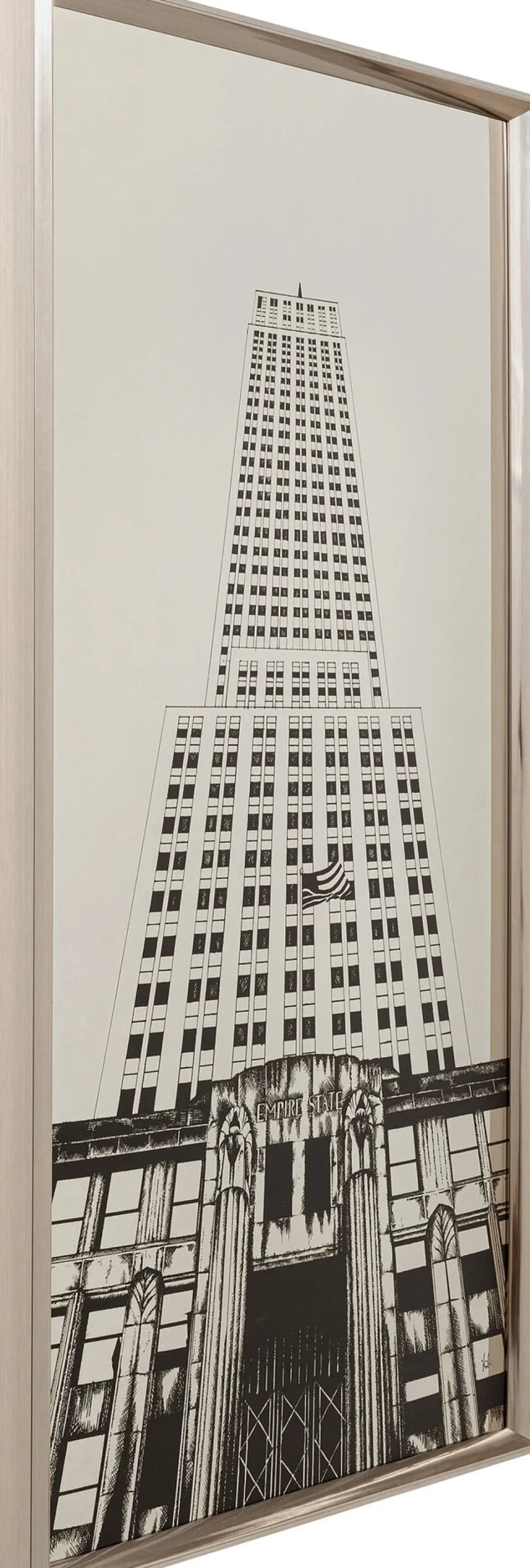 Gerahmtes Bild Empire State Mirror 77x130cm
