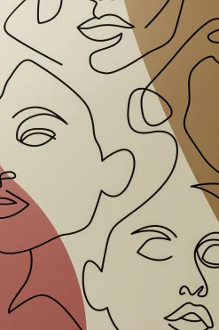 Gerahmtes Bild Faccia Arte Tri Colore 90x120cm