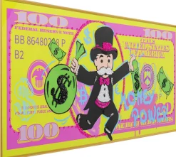 Gerahmtes Bild Graffiti Money 70x160cm