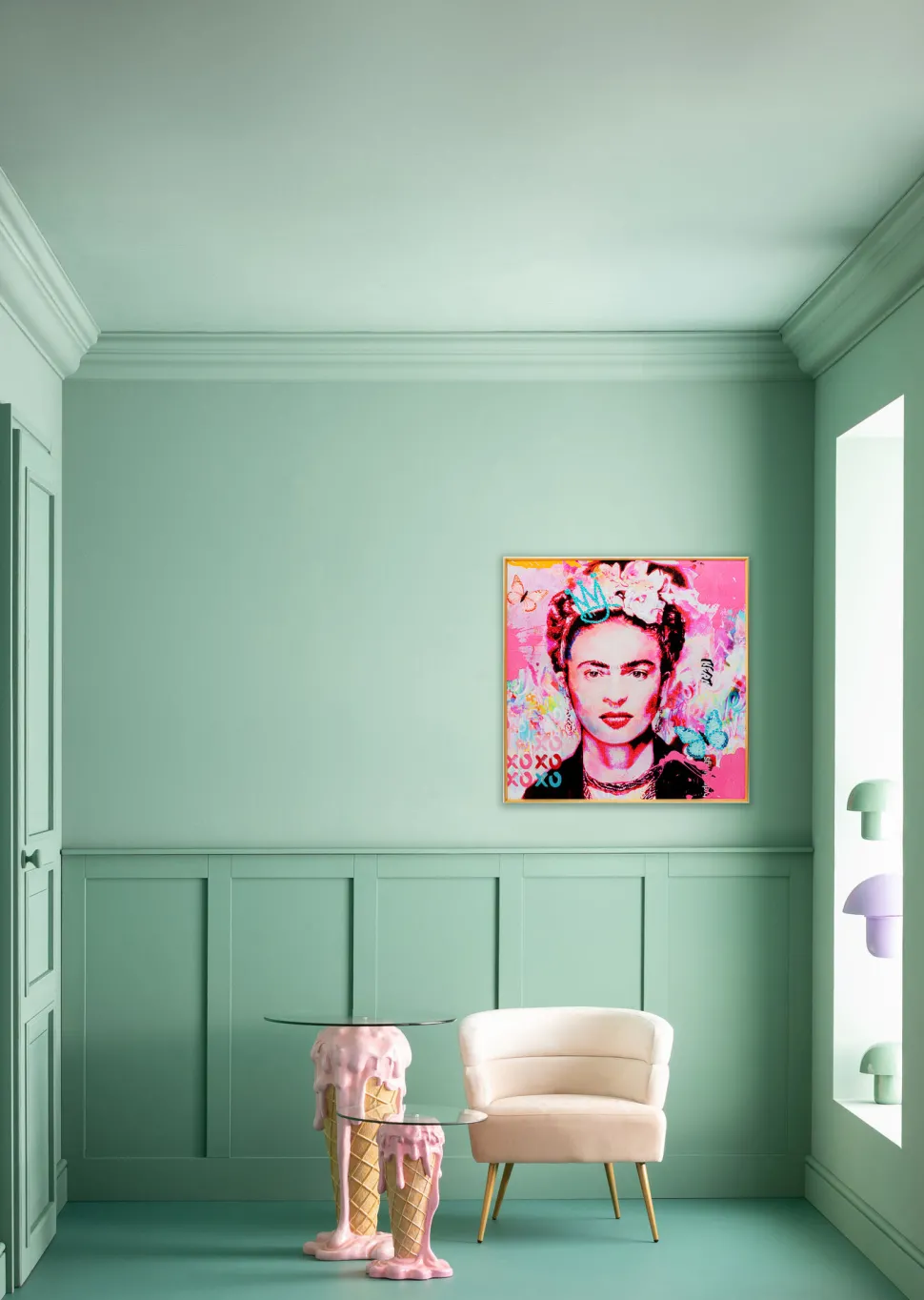 Gerahmtes Bild La Viva Mexico 100x100cm