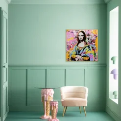 Gerahmtes Bild La Viva Woman 100x100cm