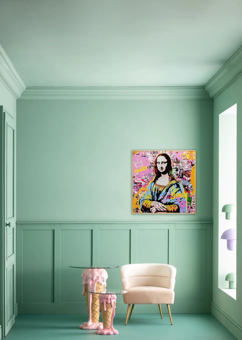 Gerahmtes Bild La Viva Woman 100x100cm