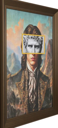 Gerahmtes Bild LED Art Gentleman 80x100cm