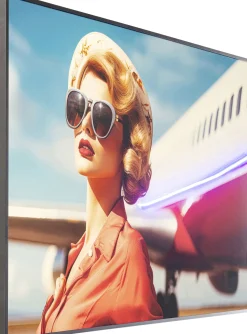 Gerahmtes Bild LED Jetset Pose Lady 120x80cm