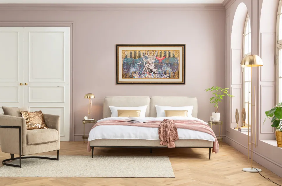 Gerahmtes Bild Lovers 180x106cm