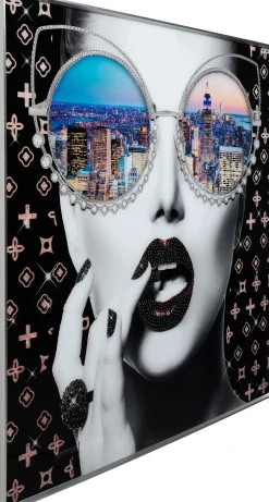 Gerahmtes Bild NY View 120x120cm