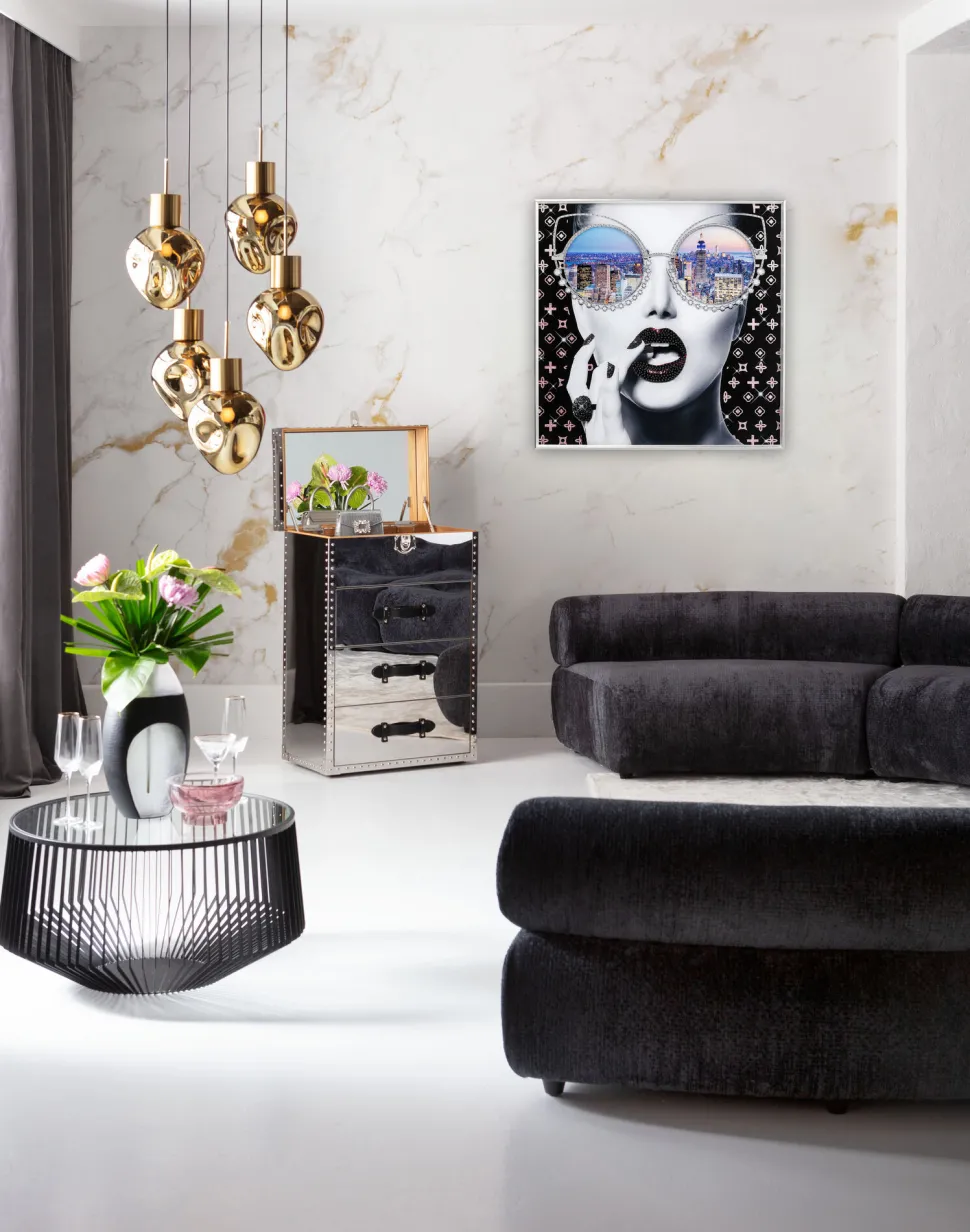 Gerahmtes Bild NY View 80x80cm