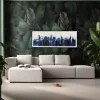 Gerahmtes Bild Shadow Skyline Blue 160x60cm