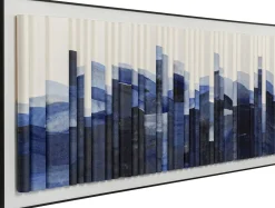 Gerahmtes Bild Shadow Skyline Blue 160x60cm