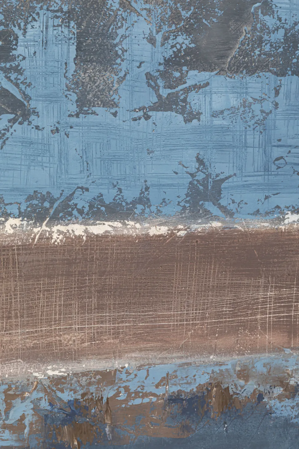 Gerahmtes Bild Silence Blau 120x120cm