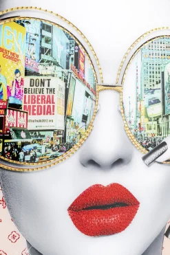 Gerahmtes Bild Times Square View 80x80cm