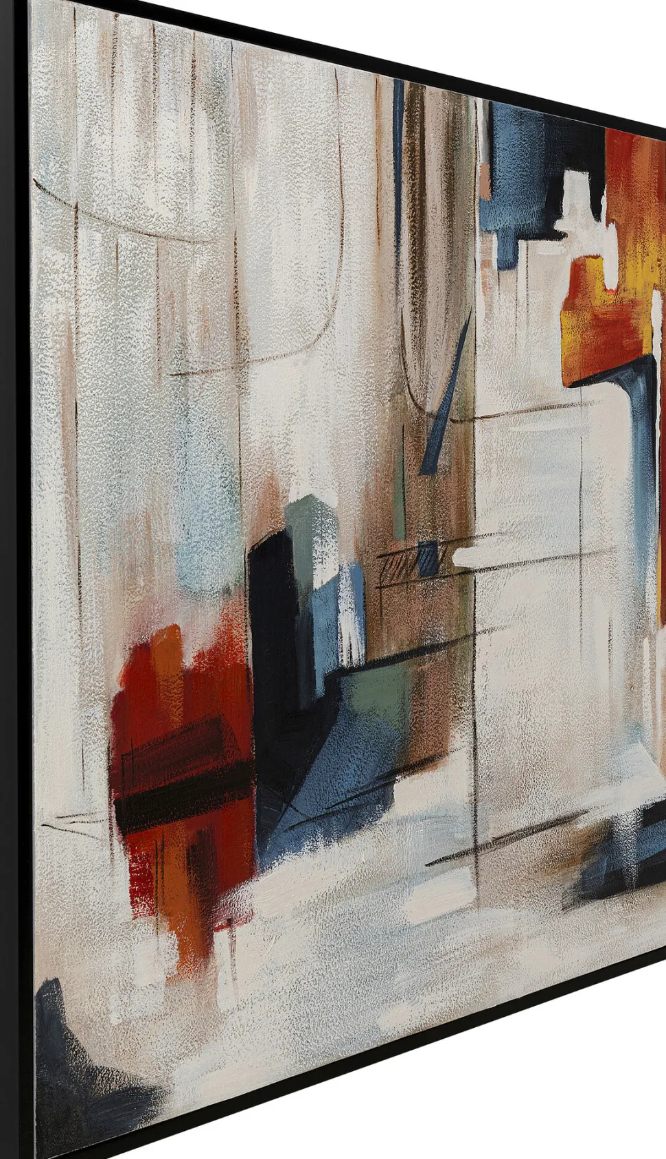 Gerahmtes Bild Visione Obliquo 100x100cm