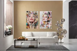 Glasbild Artsy Portrait Front 80x120cm