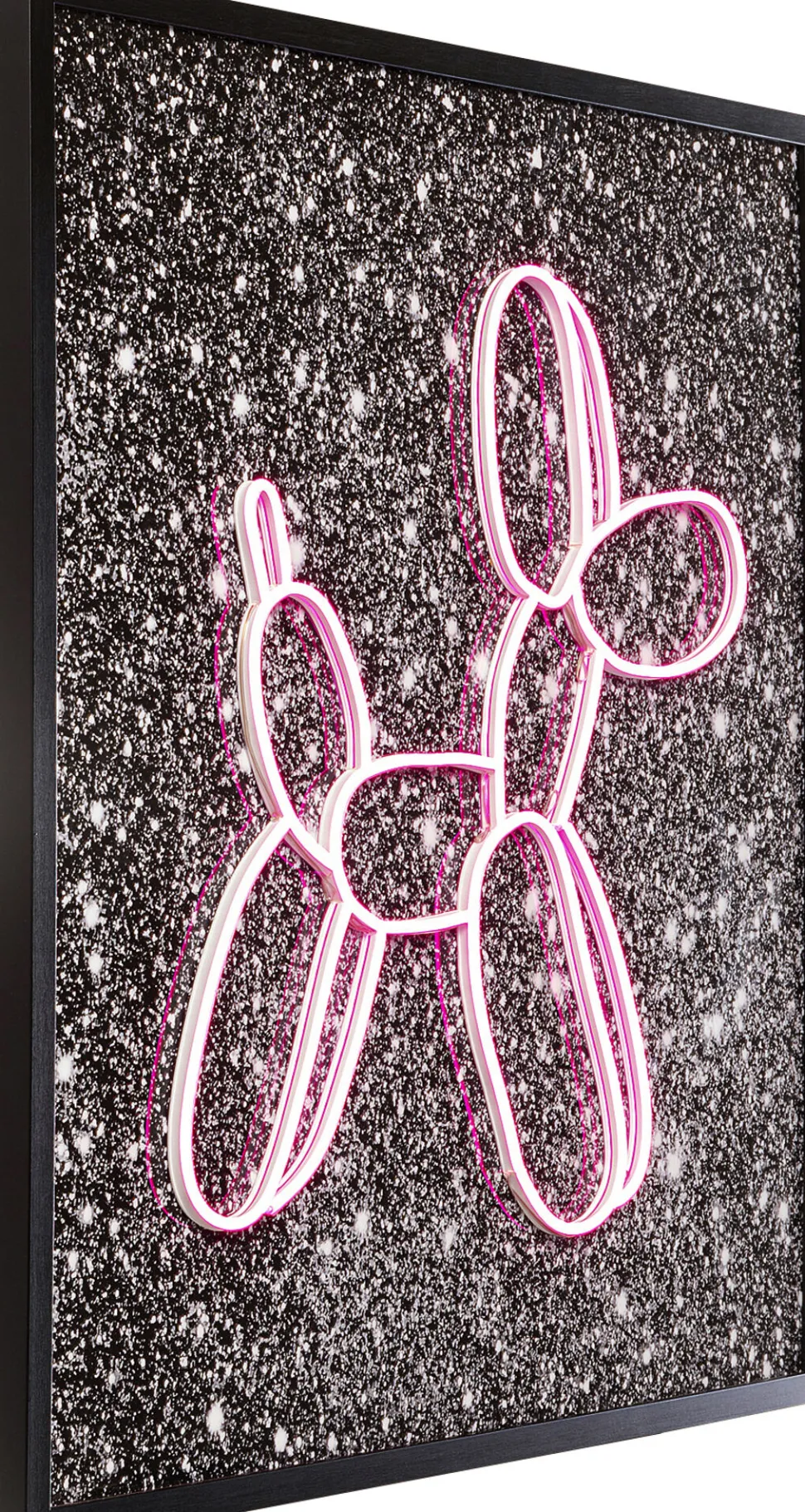 Glasbild Balloon Dog LED 80x80cm