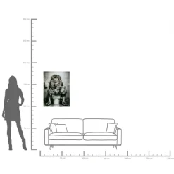 Glasbild Bath Lion 60x80cm