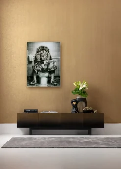 Glasbild Bath Lion 60x80cm