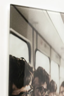 Glasbild Commuter Monkey 60x60cm