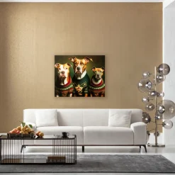 Glasbild Dog Familiy 110x90cm