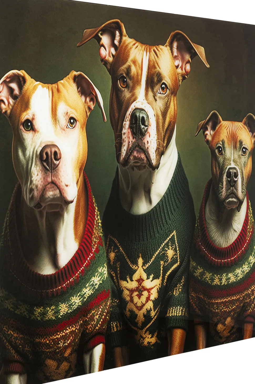 Glasbild Dog Familiy 110x90cm