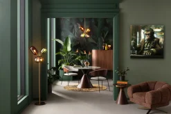 Glasbild Drinking Monkey 100x100cm