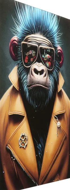 Glasbild Fashion Gorilla 60x80cm