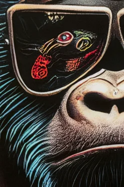 Glasbild Fashion Gorilla 60x80cm