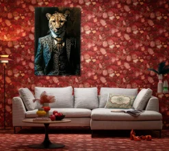 Glasbild Mister Leo 100x150cm