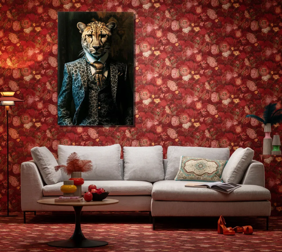 Glasbild Mister Leo 100x150cm