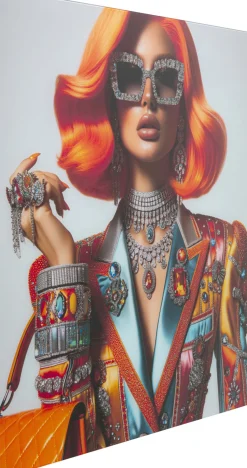 Glasbild Muse Posh 100x100cm