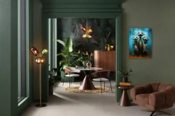 Glasbild Singing Meerkats 60x80cm