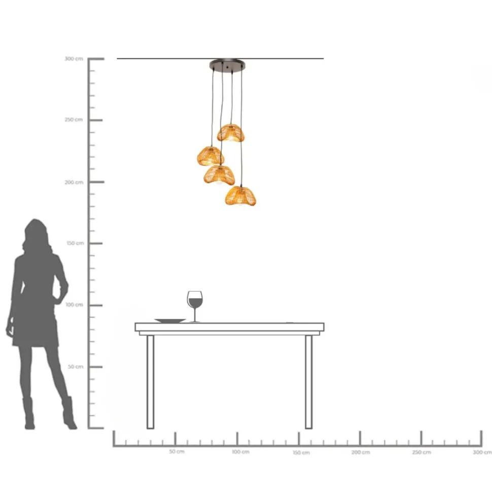 Hängeleuchte Aloha Drop Quattro 118cm